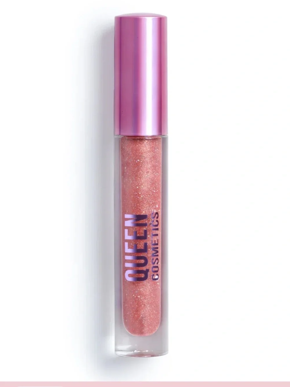 Queen Cosmetics Facetime Holographic Rose Gold Glitter Lip Gloss